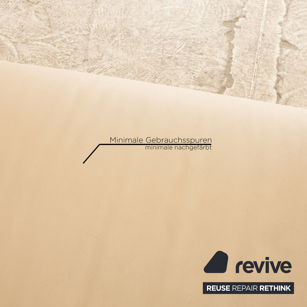 Rolf Benz 322 leather sofa set cream three-seater two-seater armchair