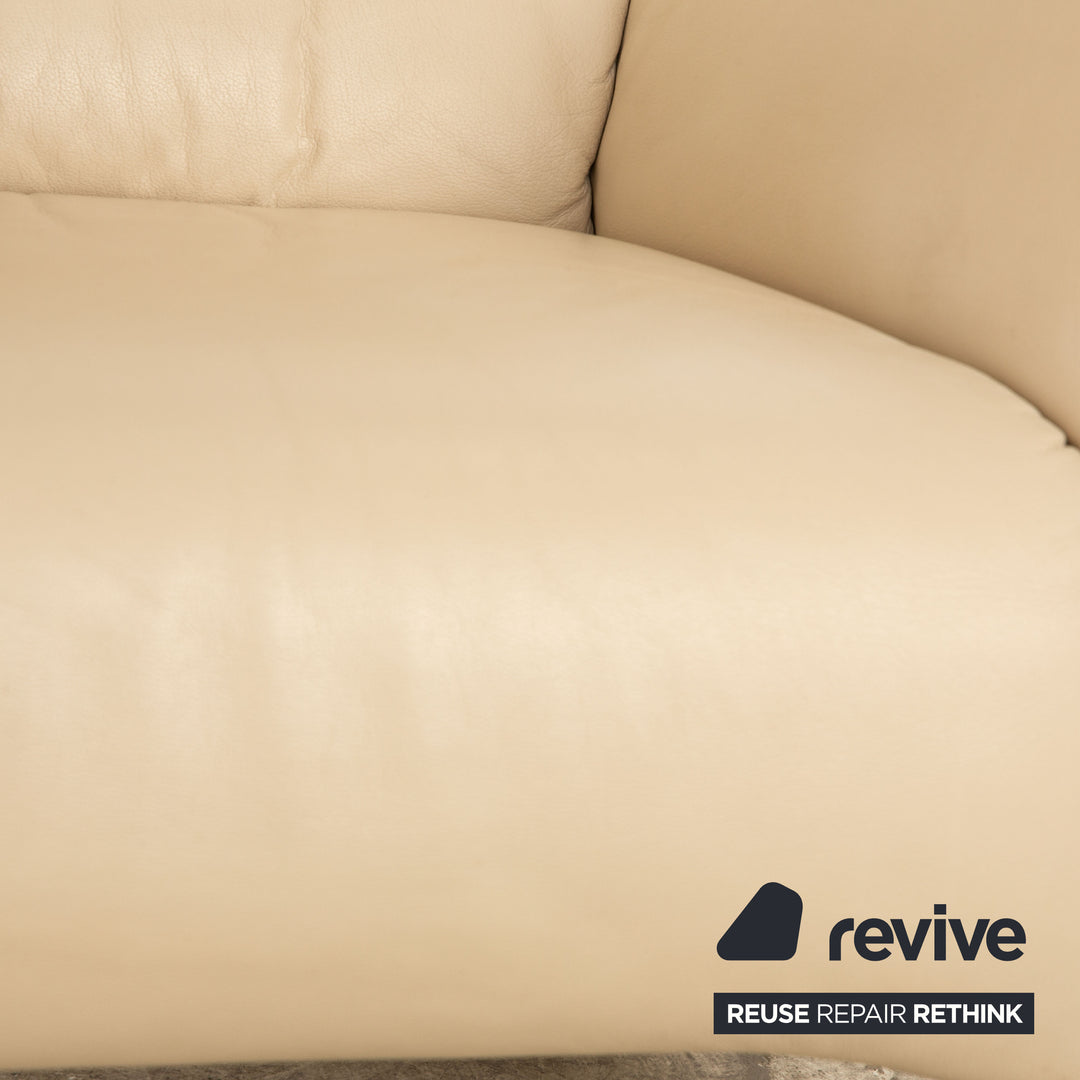 Rolf Benz 322 leather sofa set cream three-seater two-seater armchair