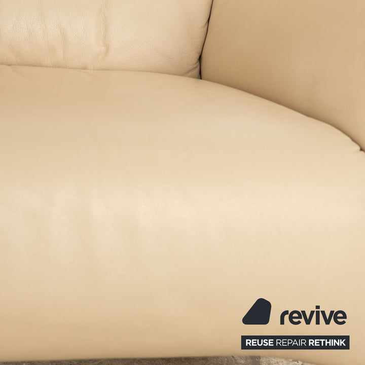 Rolf Benz 322 leather sofa set cream three-seater two-seater armchair