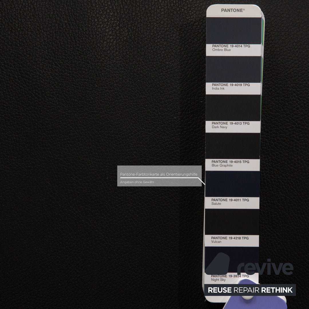 Rolf Benz 322 leather sofa set dark blue two-seater three-seater couch