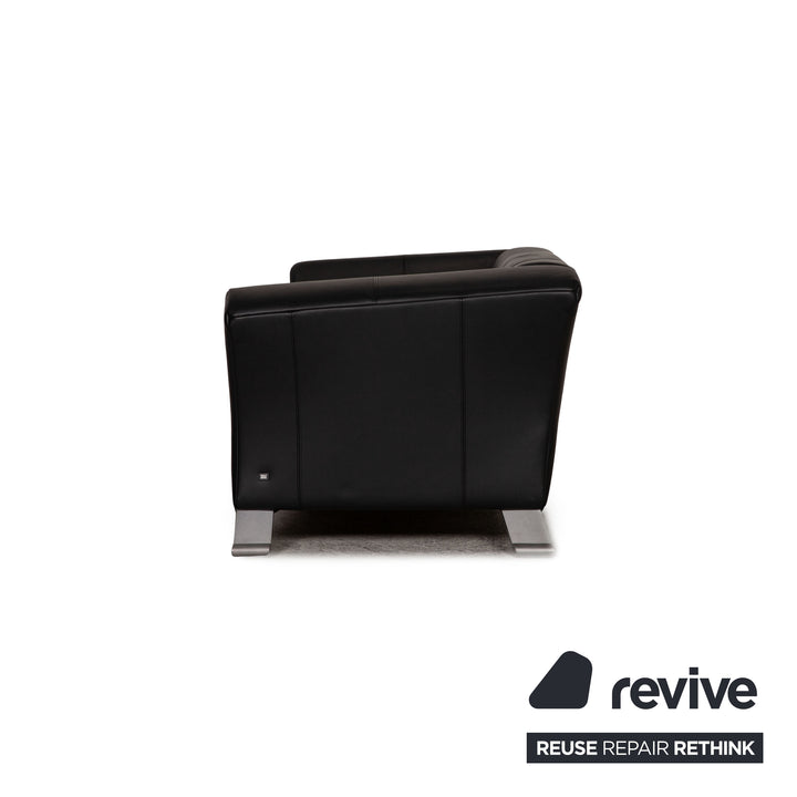 Rolf Benz 322 leather sofa set dark blue two-seater three-seater couch