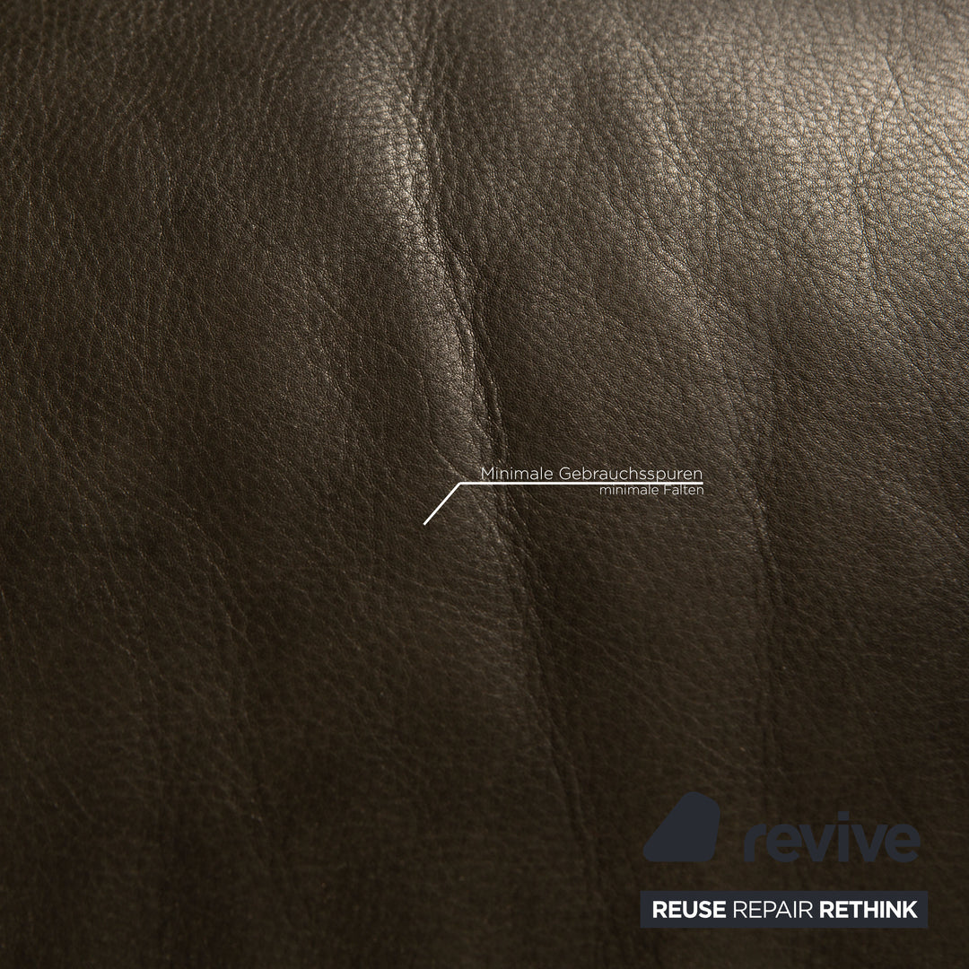 Rolf Benz 322 leather sofa set gray two-seater armchair stool couch