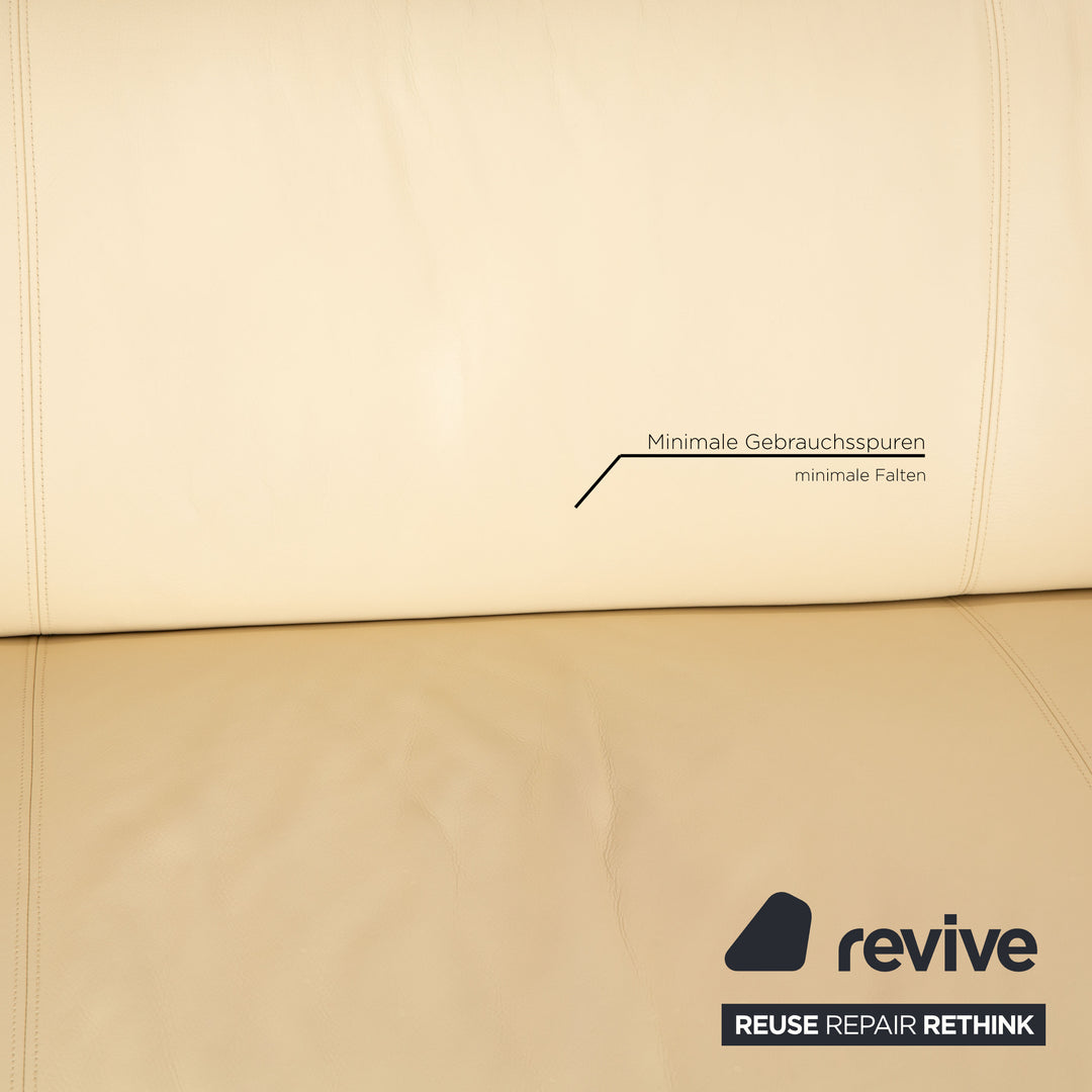 Rolf Benz 322 Leder Sofa Garnitur Zweisitzer Creme Sofa Couch