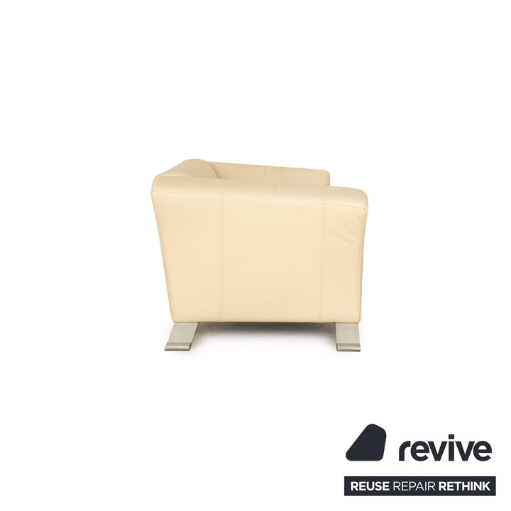 Rolf Benz 322 Leder Sofa Garnitur Zweisitzer Creme Sofa Couch