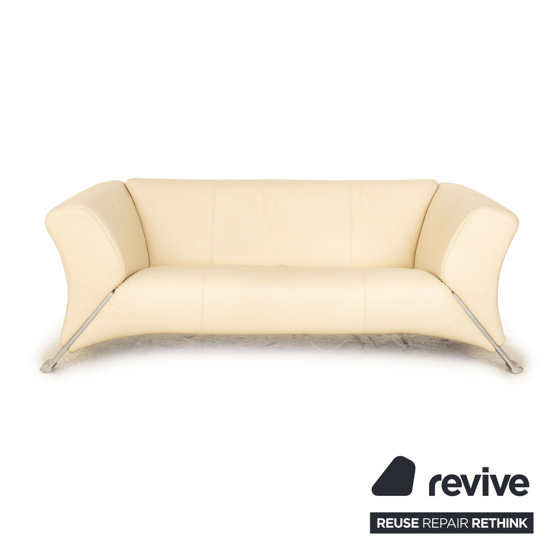 Rolf Benz 322 Leder Sofa Garnitur Zweisitzer Creme Sofa Couch