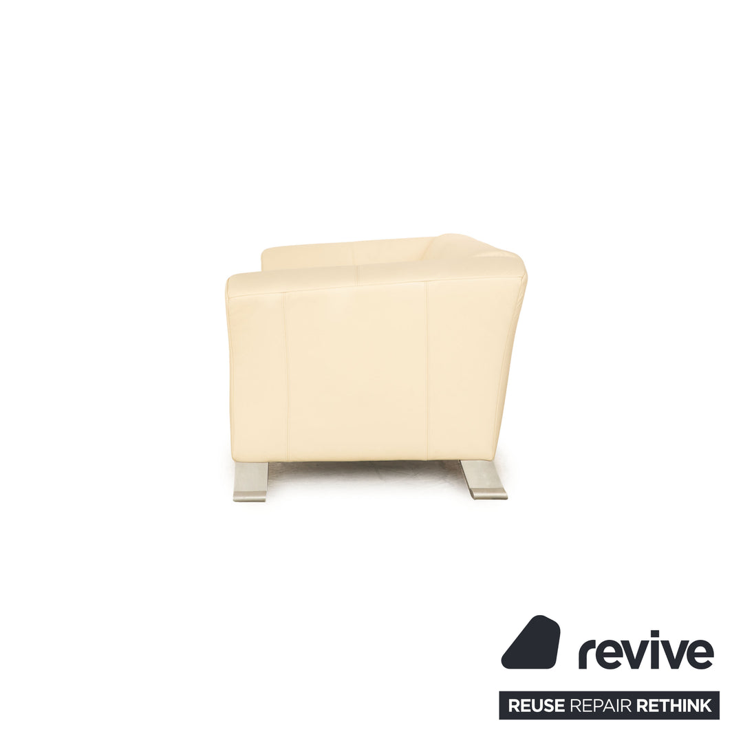 Rolf Benz 322 Leder Sofa Garnitur Zweisitzer Creme Sofa Couch