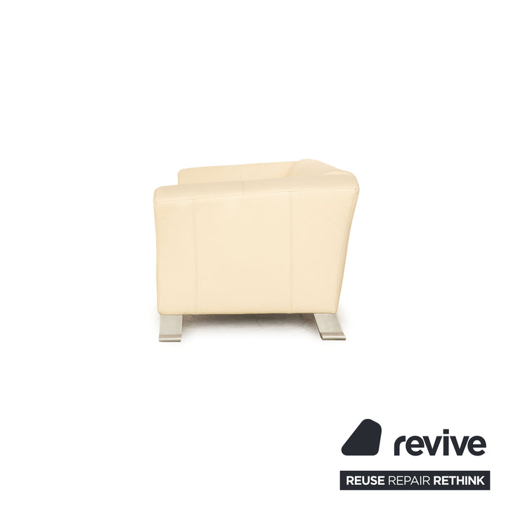 Rolf Benz 322 Leder Sofa Garnitur Zweisitzer Creme Sofa Couch