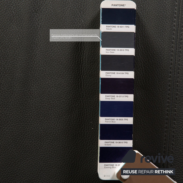 Rolf Benz 322 leather sofa gray two-seater couch