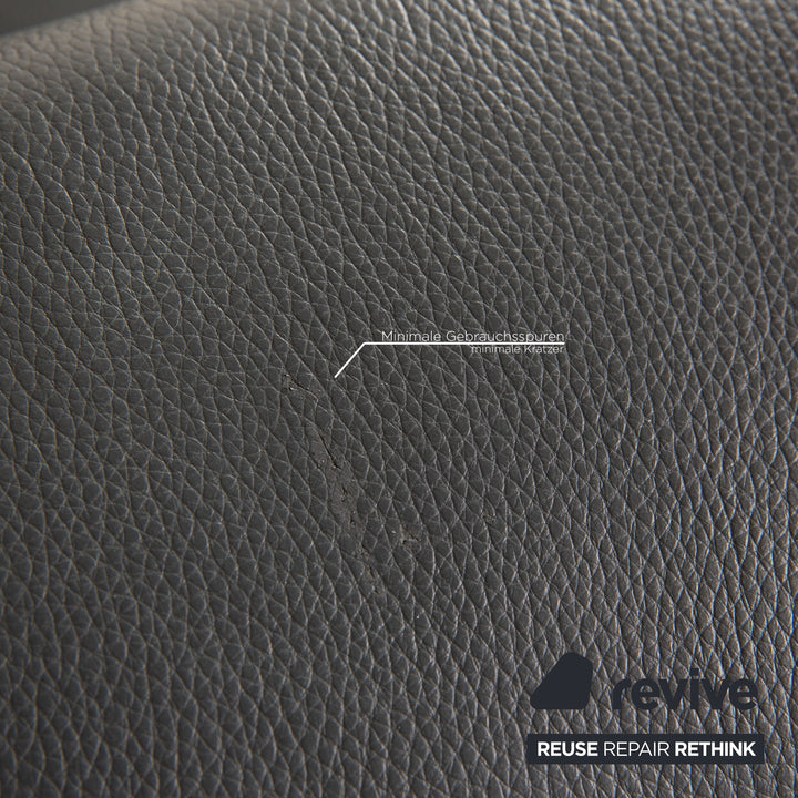 Rolf Benz 322 leather sofa gray two-seater couch