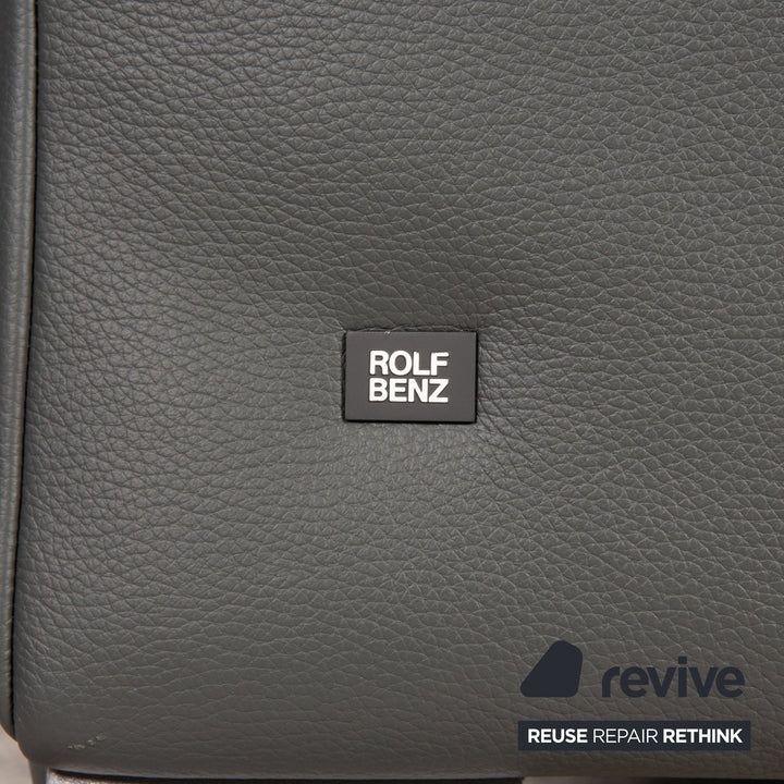 Rolf Benz 322 leather sofa gray two-seater couch