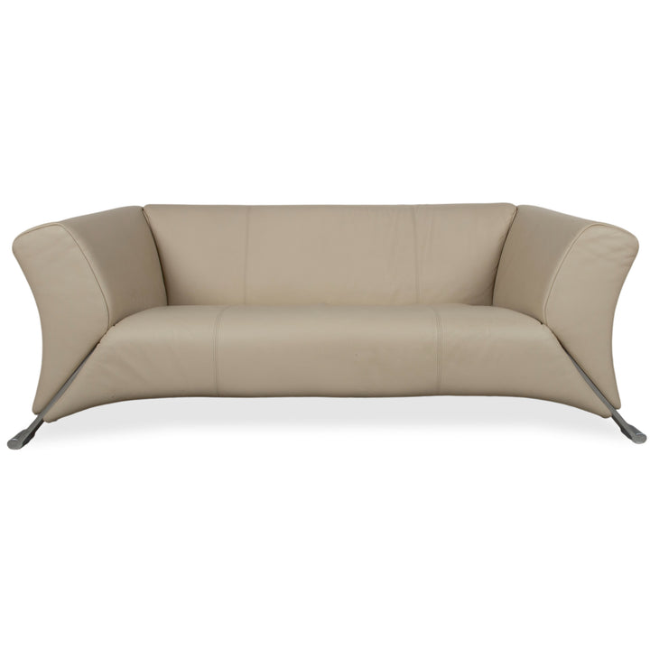 Rolf Benz 322 Leder Zweisitzer Beige Creme Sofa Couch