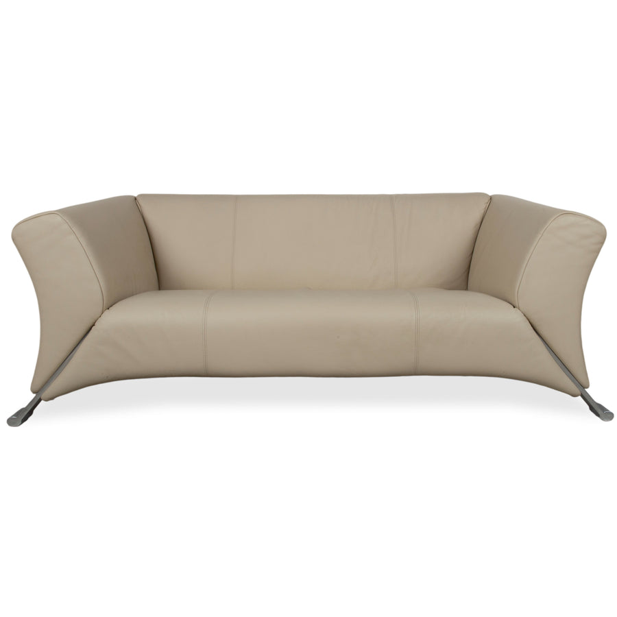Rolf Benz 322 Leder Zweisitzer Beige Creme Sofa Couch