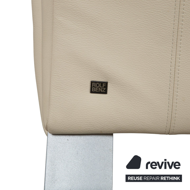 Rolf Benz 322 Leder Zweisitzer Beige Creme Sofa Couch