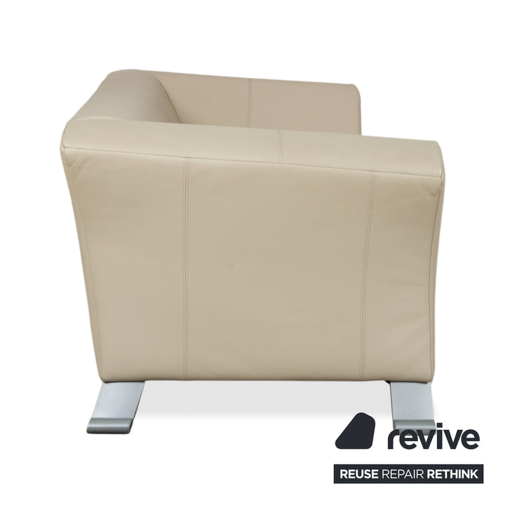 Rolf Benz 322 Leder Zweisitzer Beige Creme Sofa Couch