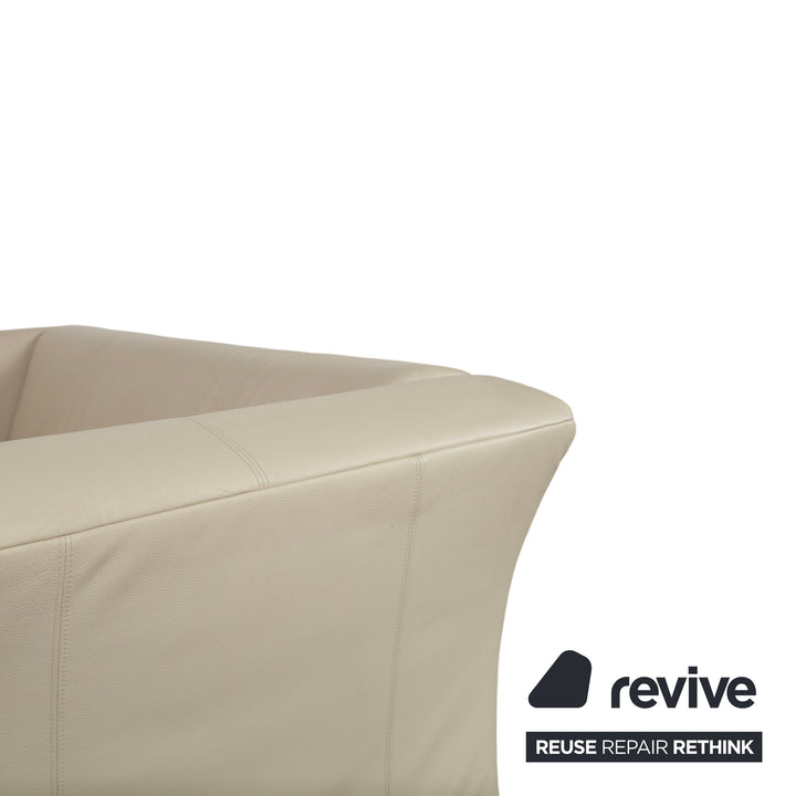 Rolf Benz 322 Leder Zweisitzer Beige Creme Sofa Couch