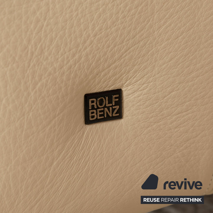 Rolf Benz 322 leather two-seater beige sofa couch