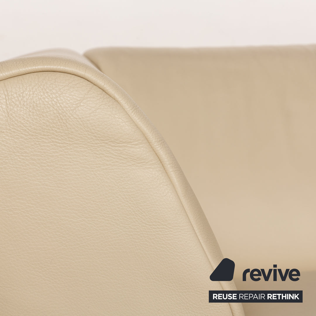 Rolf Benz 322 leather two-seater beige sofa couch