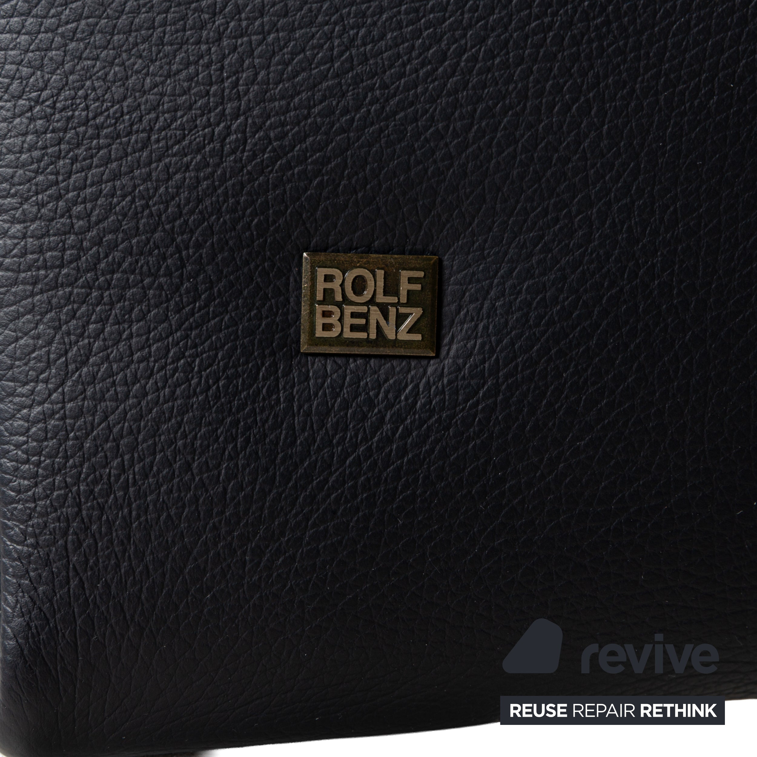 Rolf Benz 322 Leder Zweisitzer Blau Blauschwarz Sofa Couch