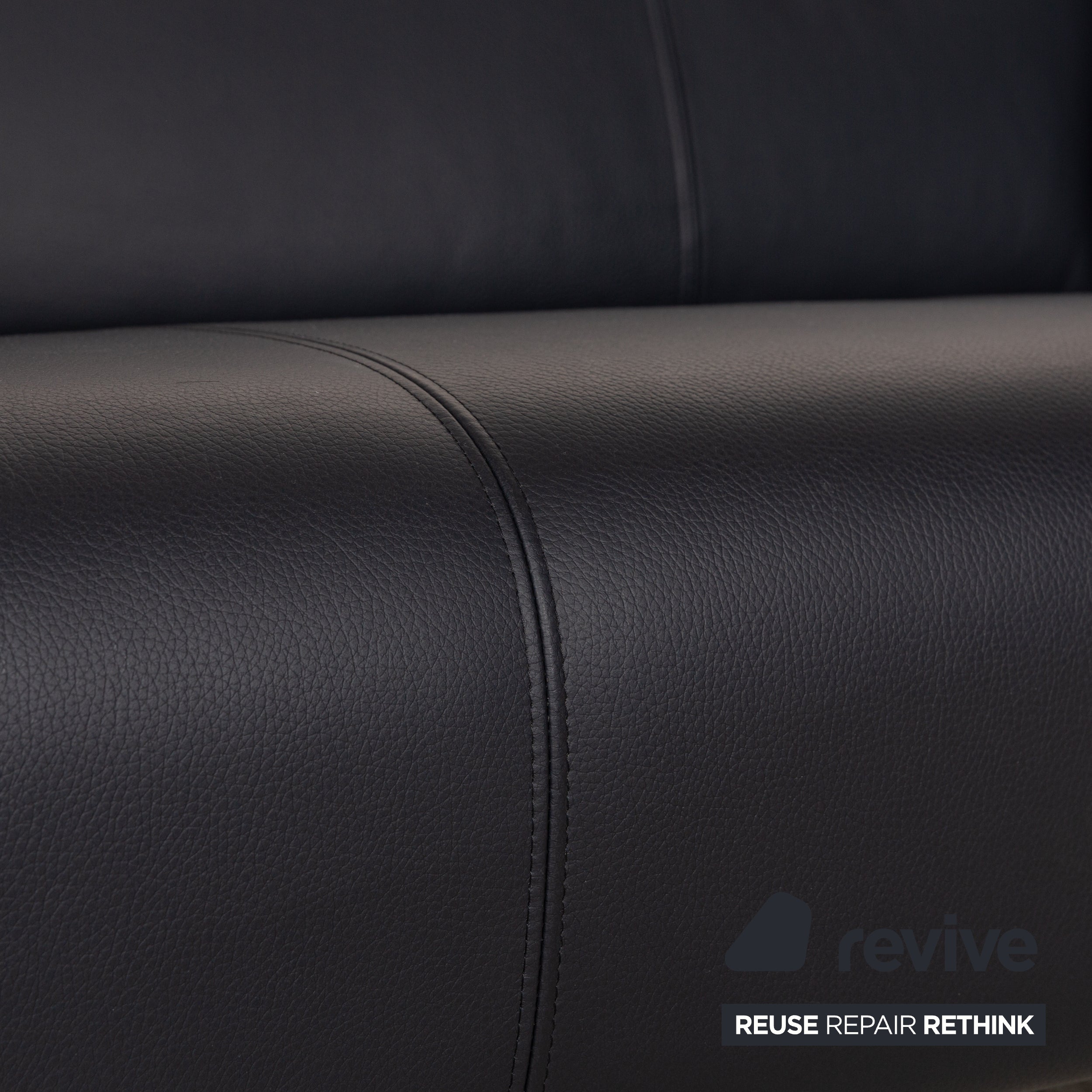 Rolf Benz 322 Leder Zweisitzer Blau Sofa Couch