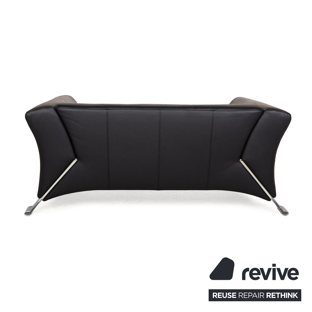 Rolf Benz 322 Leder Zweisitzer Blau Sofa Couch
