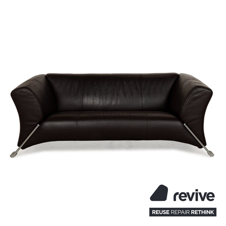 Rolf Benz 322 Leder Zweisitzer Braun Rot Sofa Couch