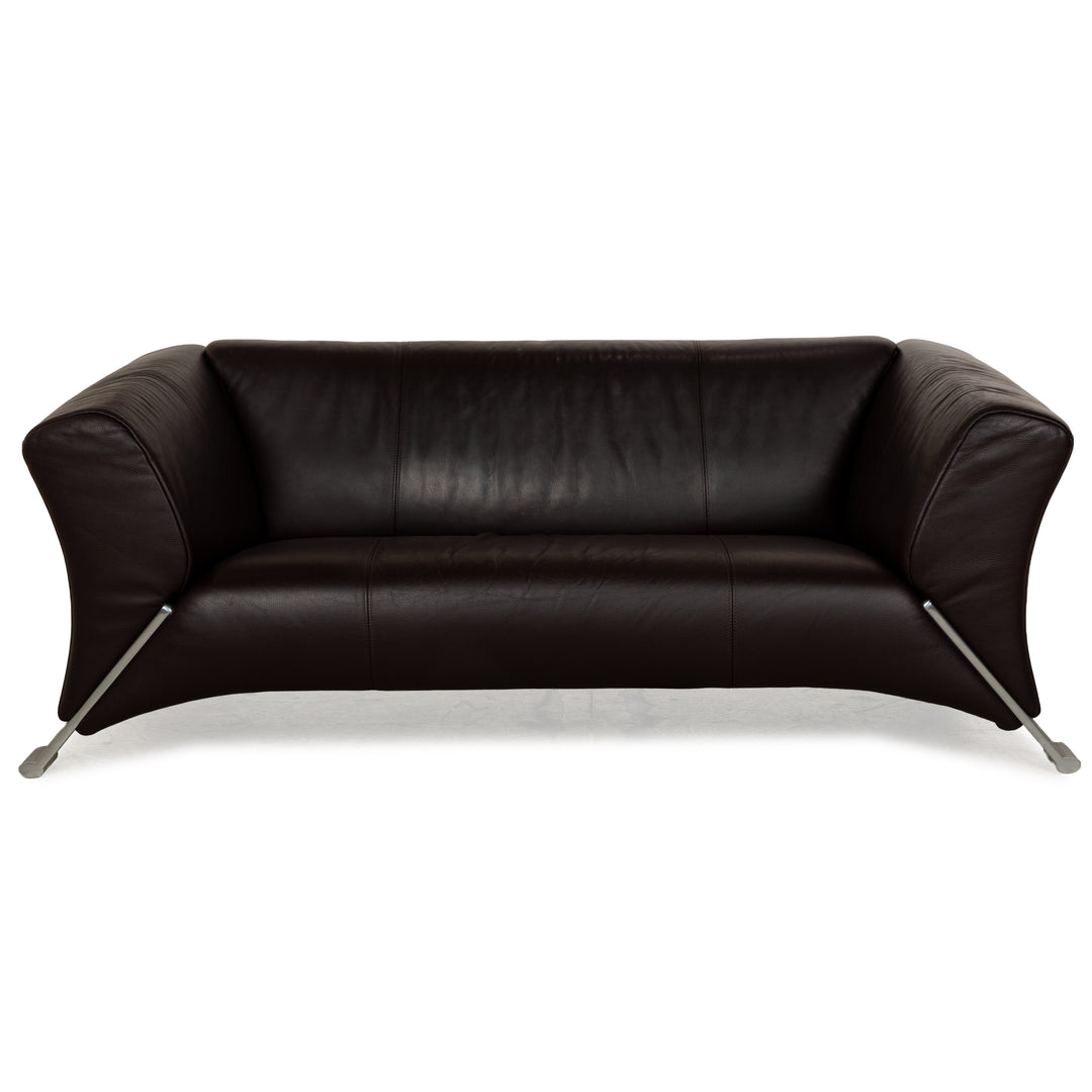 Rolf Benz 322 Leder Zweisitzer Braun Rot Sofa Couch
