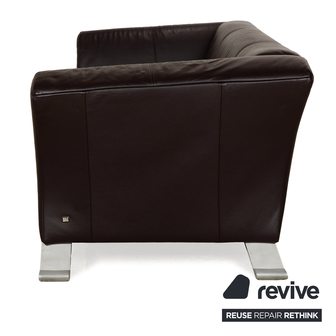 Rolf Benz 322 Leder Zweisitzer Braun Rot Sofa Couch