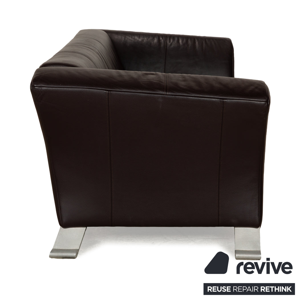 Rolf Benz 322 Leder Zweisitzer Braun Rot Sofa Couch