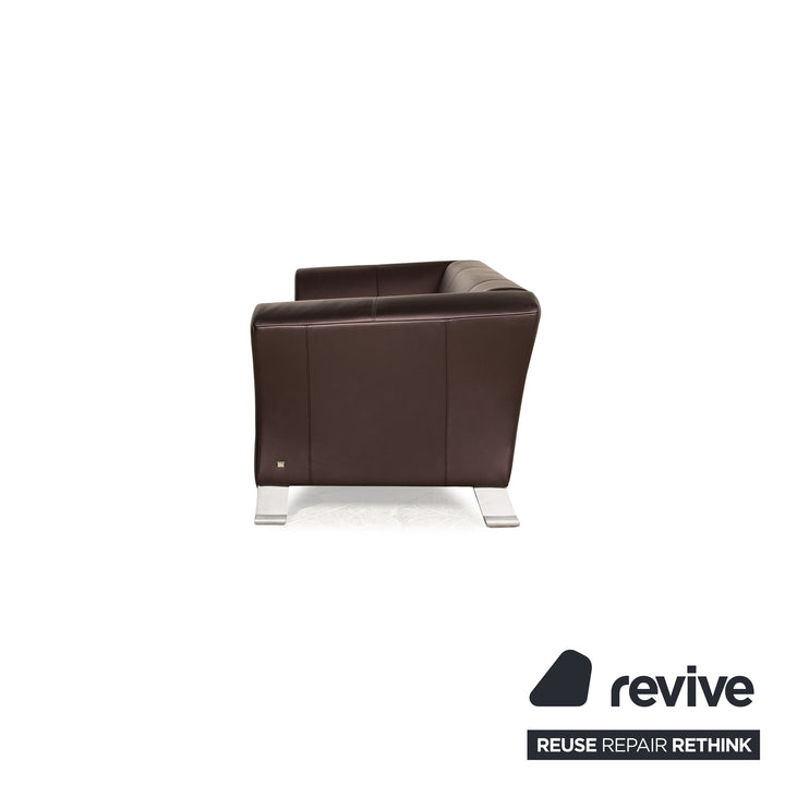 Rolf Benz 322 Leather Two Seater Brown Sofa Couch