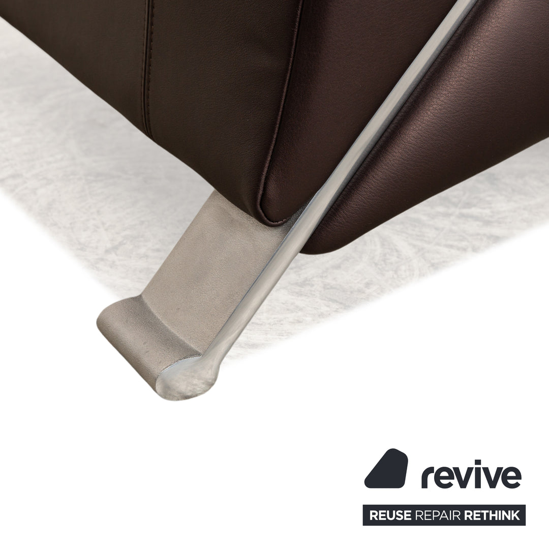 Rolf Benz 322 Leather Two Seater Brown Sofa Couch