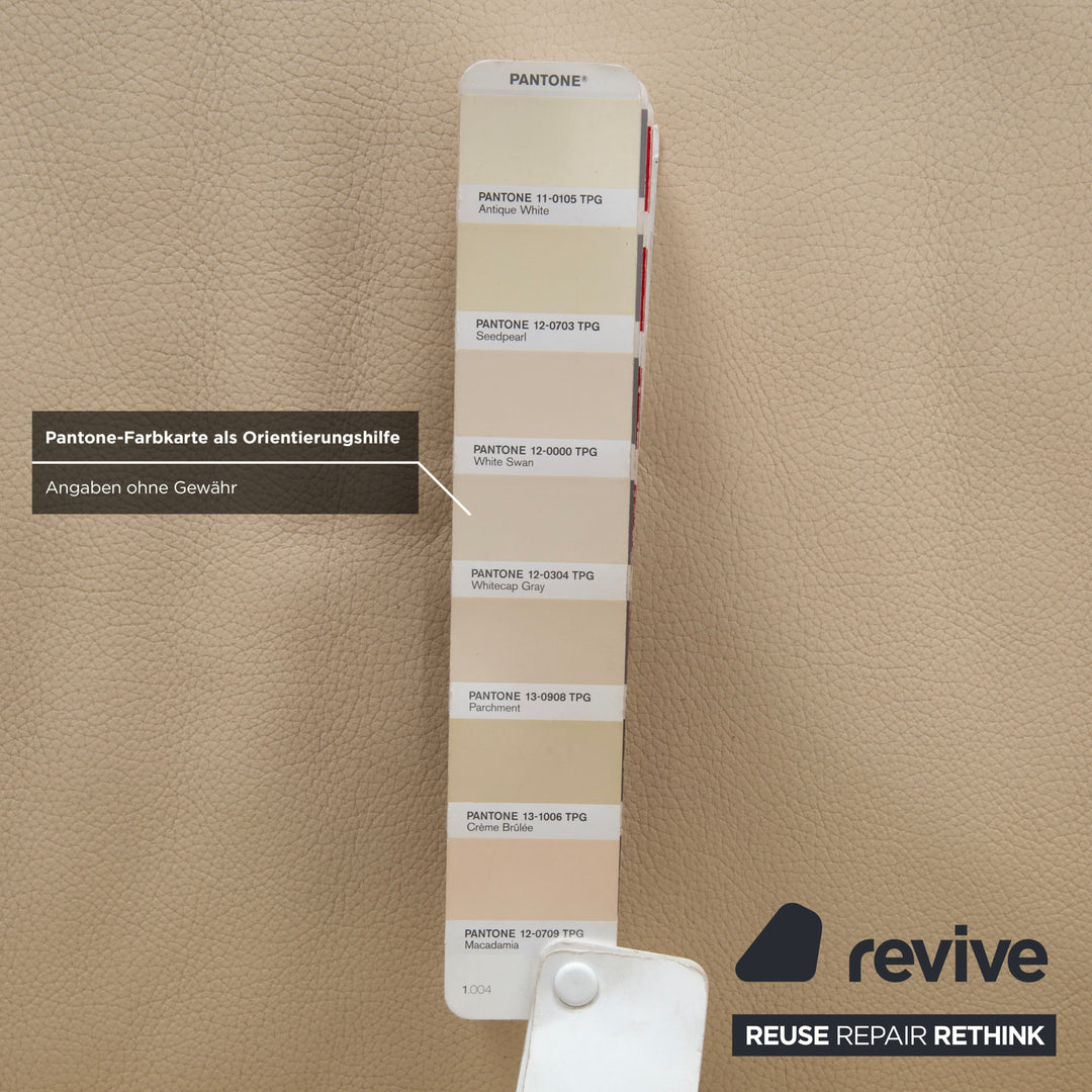 Rolf Benz 322 Leder Zweisitzer Creme Beige Sofa Couch