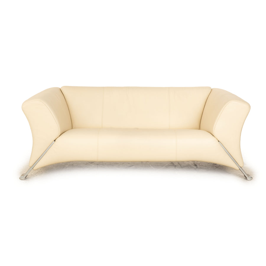 Rolf Benz 322 Leder Zweisitzer Creme Sofa Couch