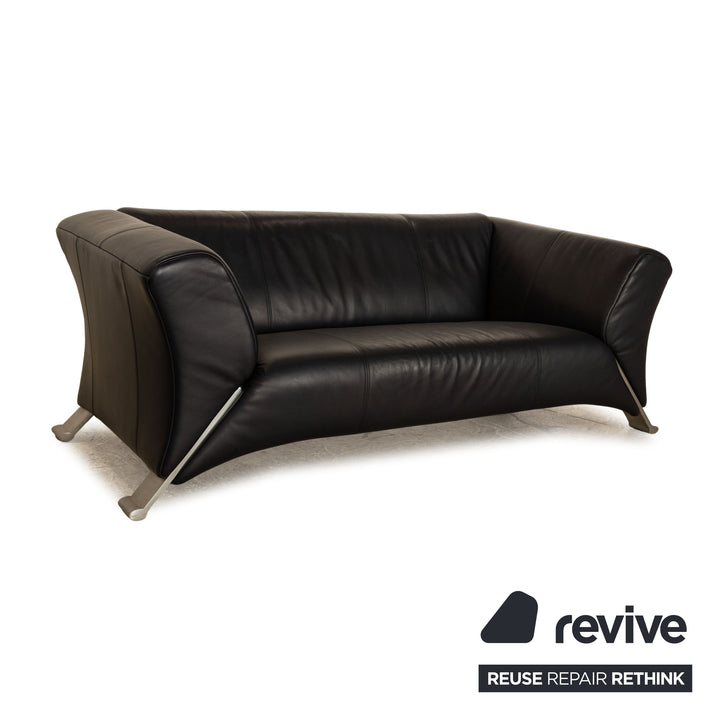 Rolf Benz 322 Leder Zweisitzer Dunkelblau Sofa Couch