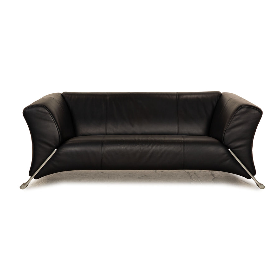 Rolf Benz 322 Leder Zweisitzer Dunkelblau Sofa Couch