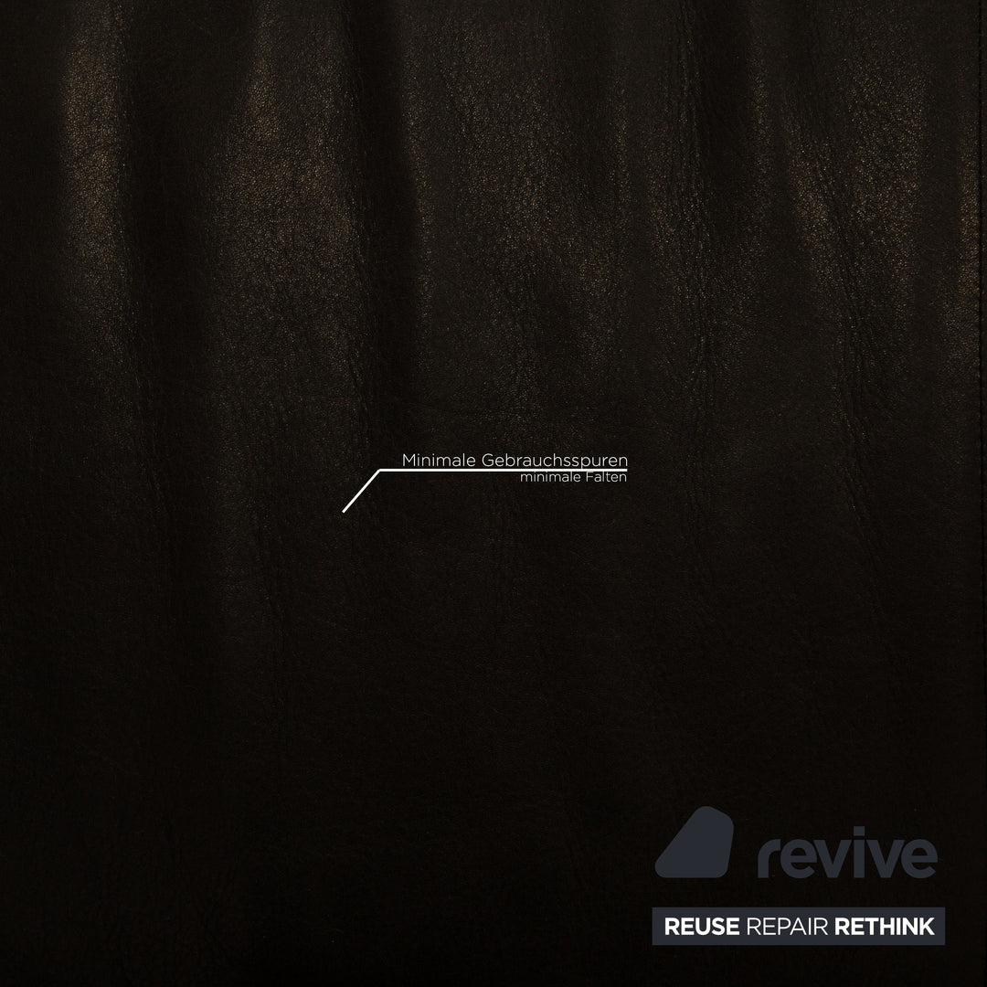 Rolf Benz 322 leather two-seater gray sofa couch