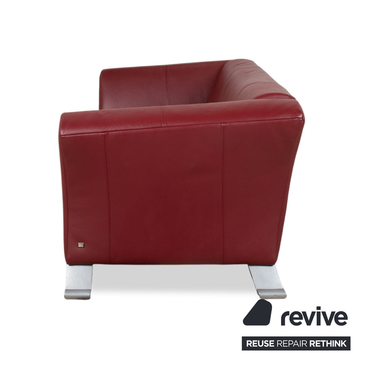 Rolf Benz 322 Leder Zweisitzer Rot Sofa Couch