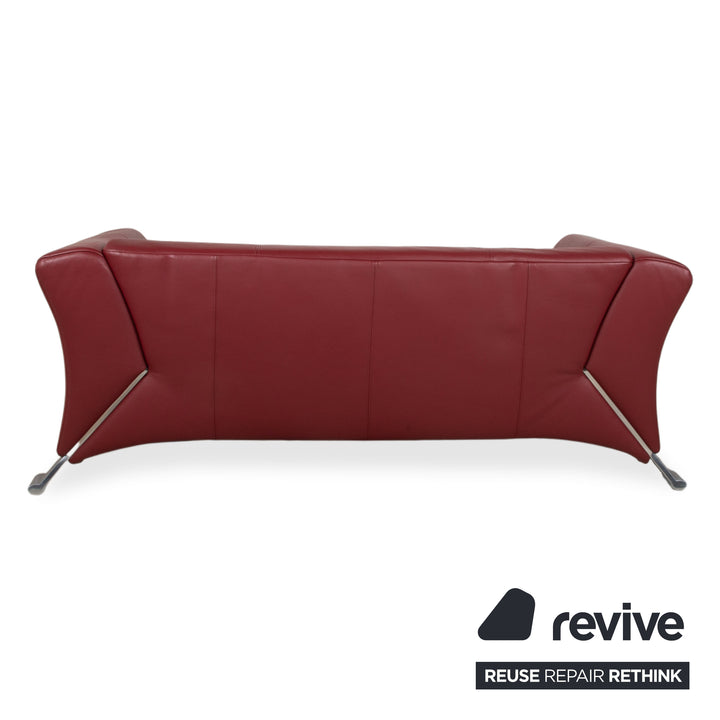Rolf Benz 322 Leder Zweisitzer Rot Sofa Couch