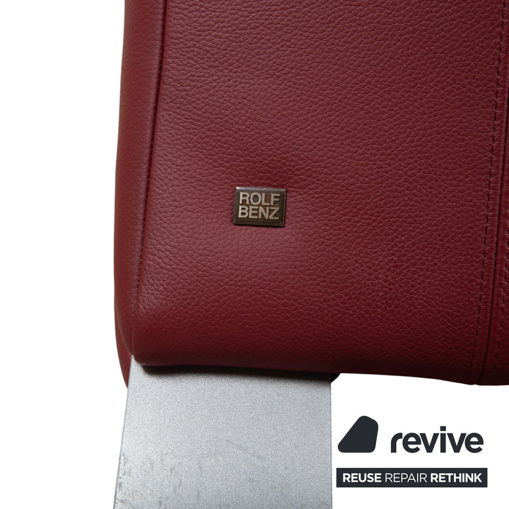 Rolf Benz 322 Leder Zweisitzer Rot Sofa Couch