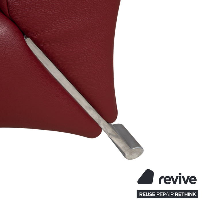 Rolf Benz 322 Leder Zweisitzer Rot Sofa Couch