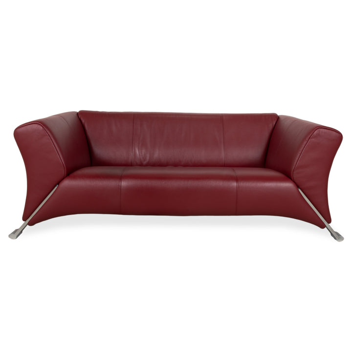 Rolf Benz 322 Leder Zweisitzer Rot Sofa Couch