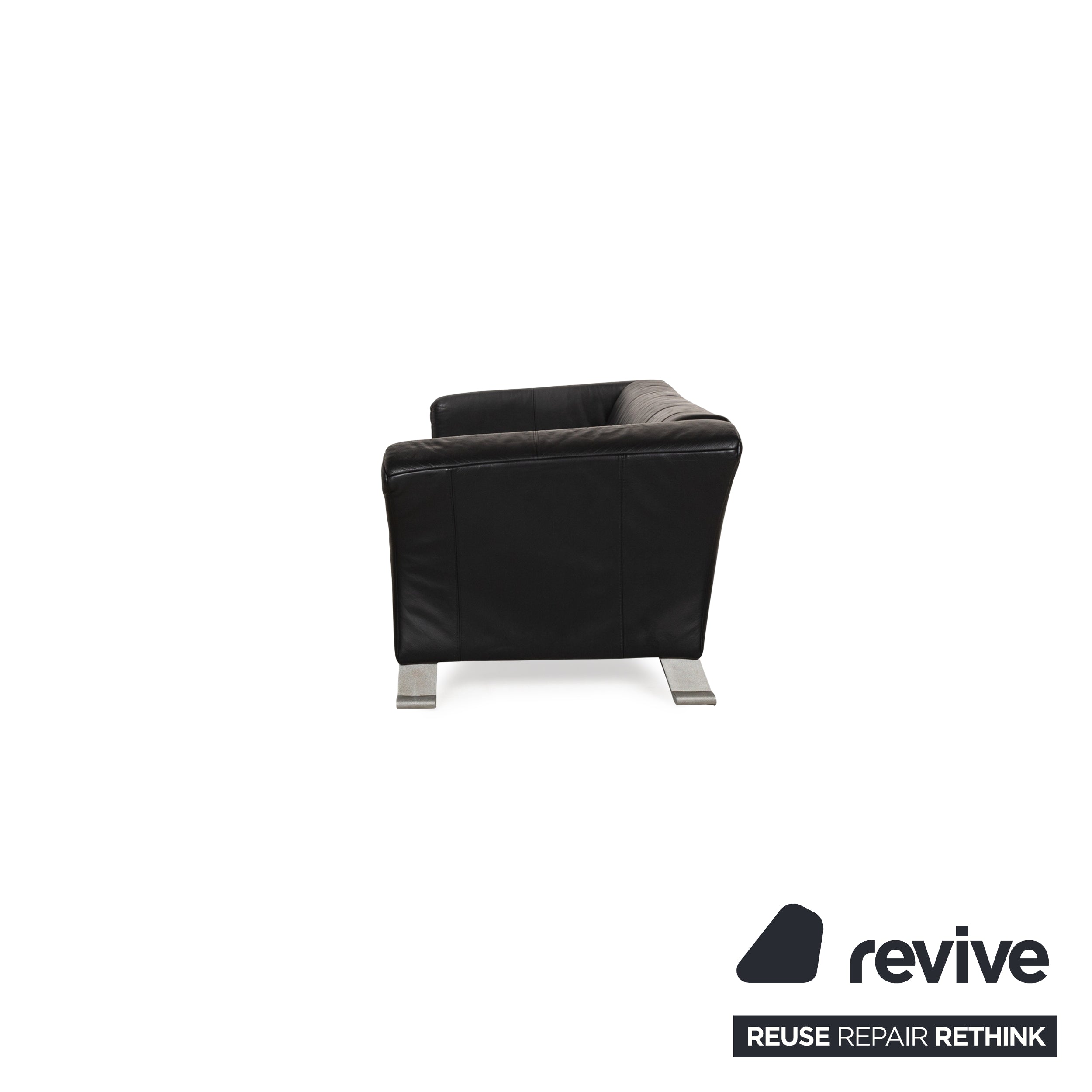 Rolf Benz 322 Leder Zweisitzer Grau Anthrazit Sofa Couch
