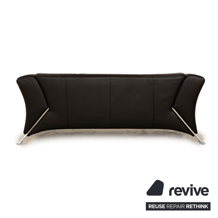 Rolf Benz 322 Leder Zweisitzer Schwarz Sofa Couch