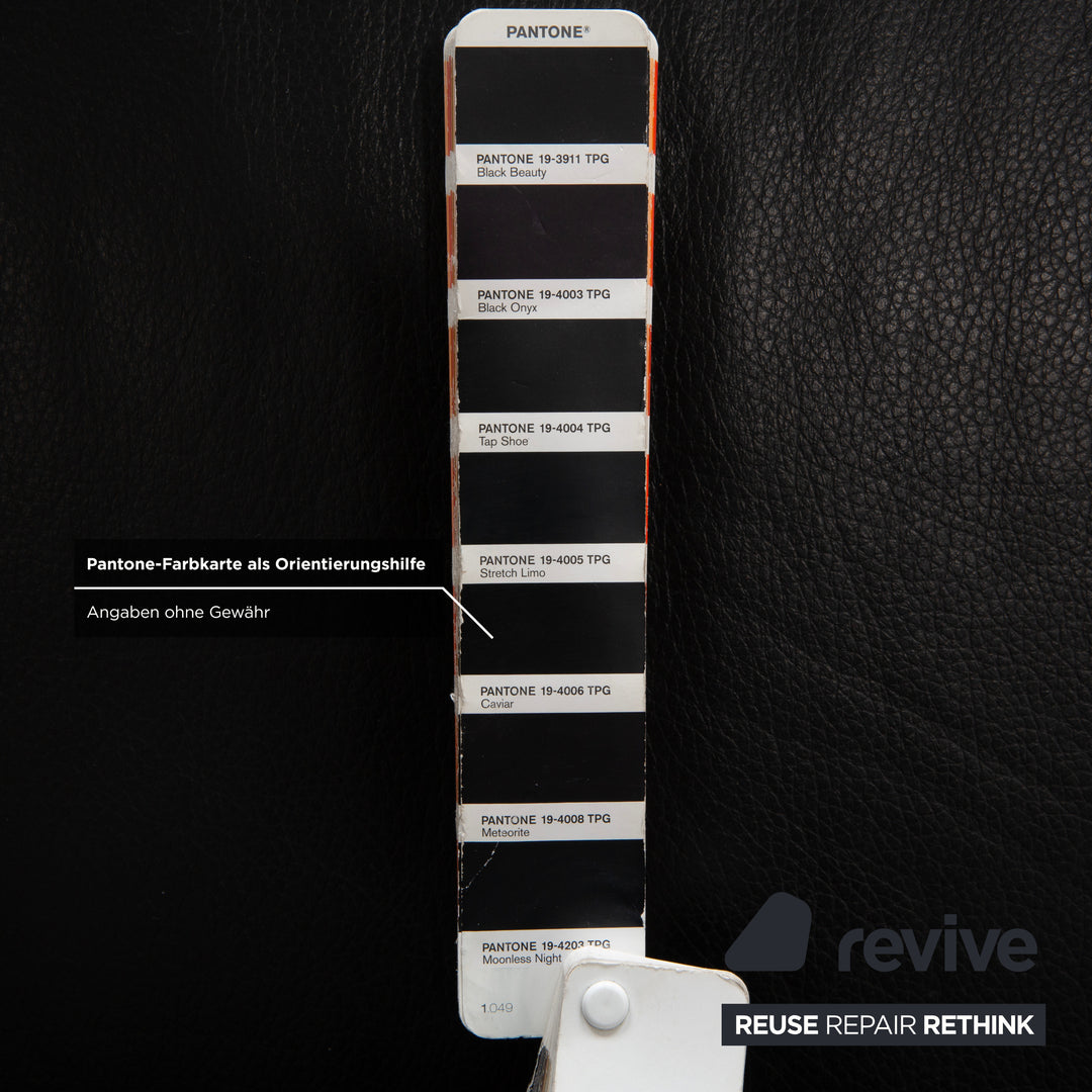 Rolf Benz 322 Leder Zweisitzer Schwarz Sofa Couch