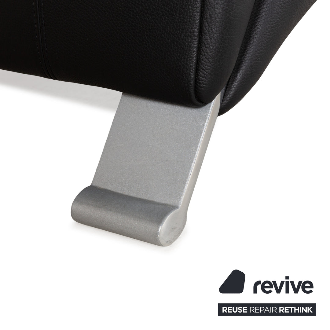 Rolf Benz 322 Leder Zweisitzer Schwarz Sofa Couch