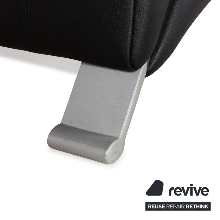 Rolf Benz 322 Leder Zweisitzer Schwarz Sofa Couch