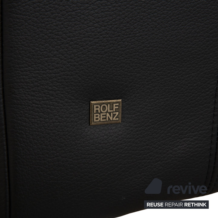 Rolf Benz 322 Leder Zweisitzer Schwarz Sofa Couch
