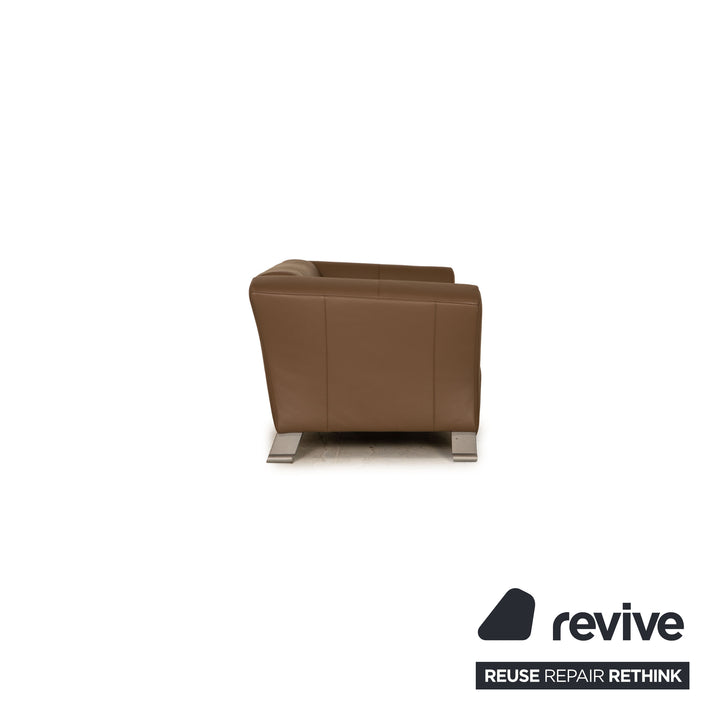 Rolf Benz 322 leather two-seater beige sofa couch