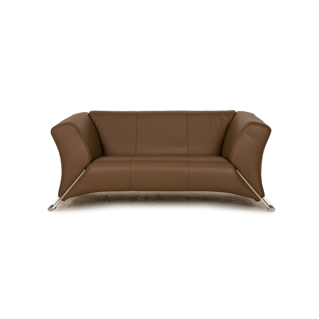 Rolf Benz 322 leather two-seater beige sofa couch