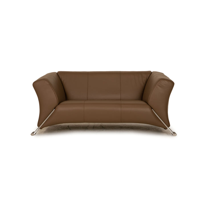 Rolf Benz 322 leather two-seater beige sofa couch