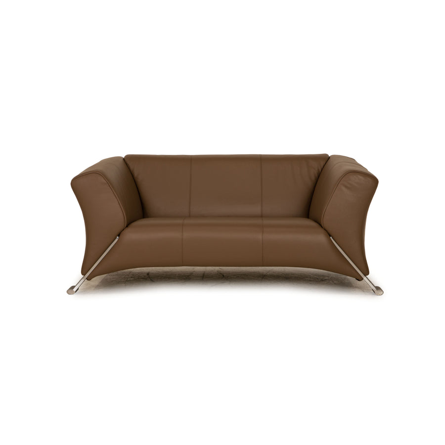 Rolf Benz 322 leather two-seater beige sofa couch